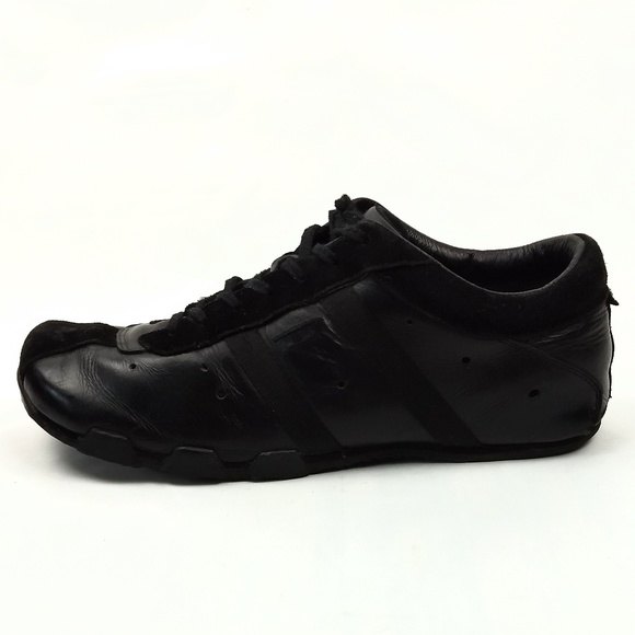 Diesel Wish Black Suede Leather Shoes 